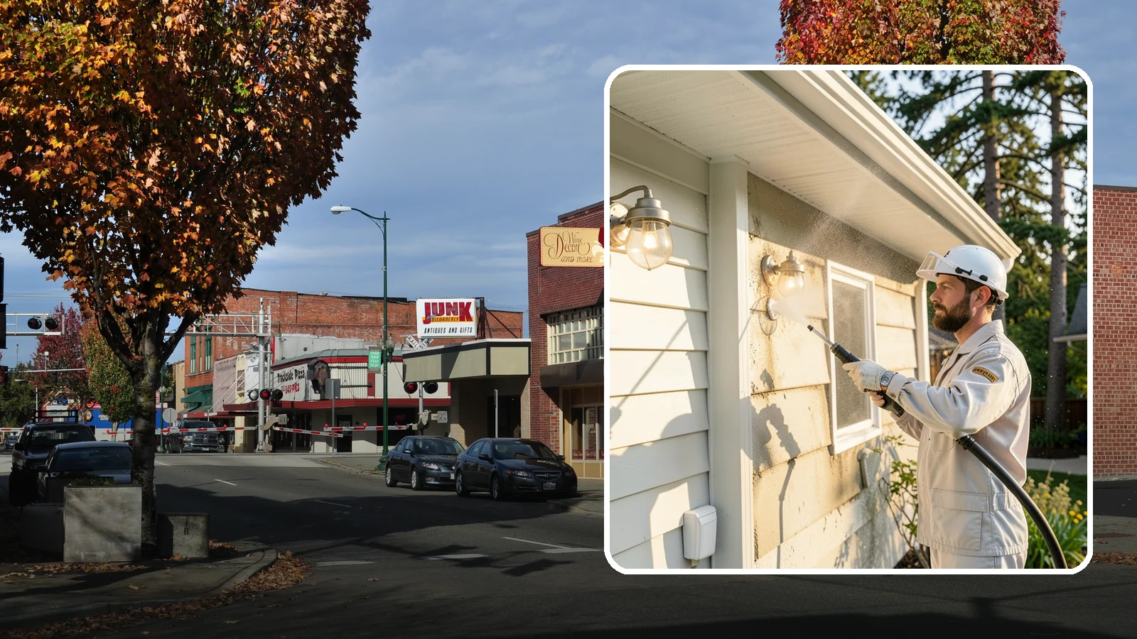 Exterior Light Fixture Cleaning in Puyallup, Pierce County, WA - We hand clean porch and coach lights to clear cobwebs, insect debris, and oxidation from glass and metal fixtures.