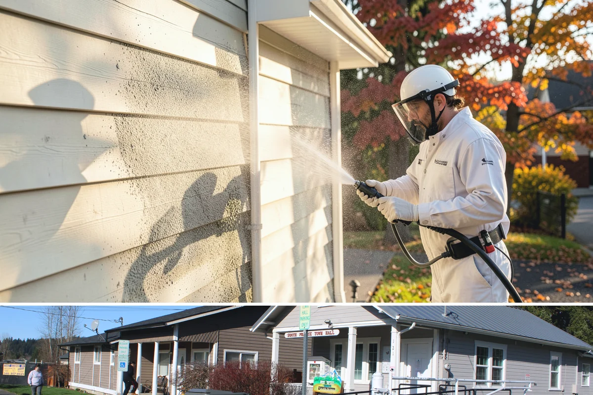 Exterior Light Fixture Cleaning in South Prairie, Pierce County, WA - Late summer is a great time to clear the season's insect debris before shorter Northwest days rely on outdoor lighting.