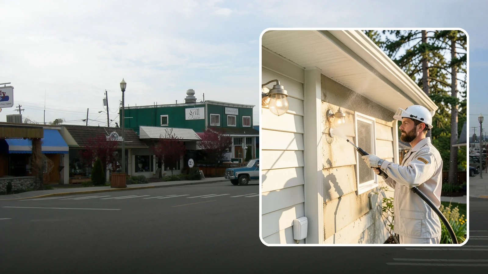 Exterior Light Fixture Cleaning in Stanwood, Snohomish County, WA - We hand clean porch and coach lights to clear cobwebs, insect debris, and oxidation from glass and metal fixtures.
