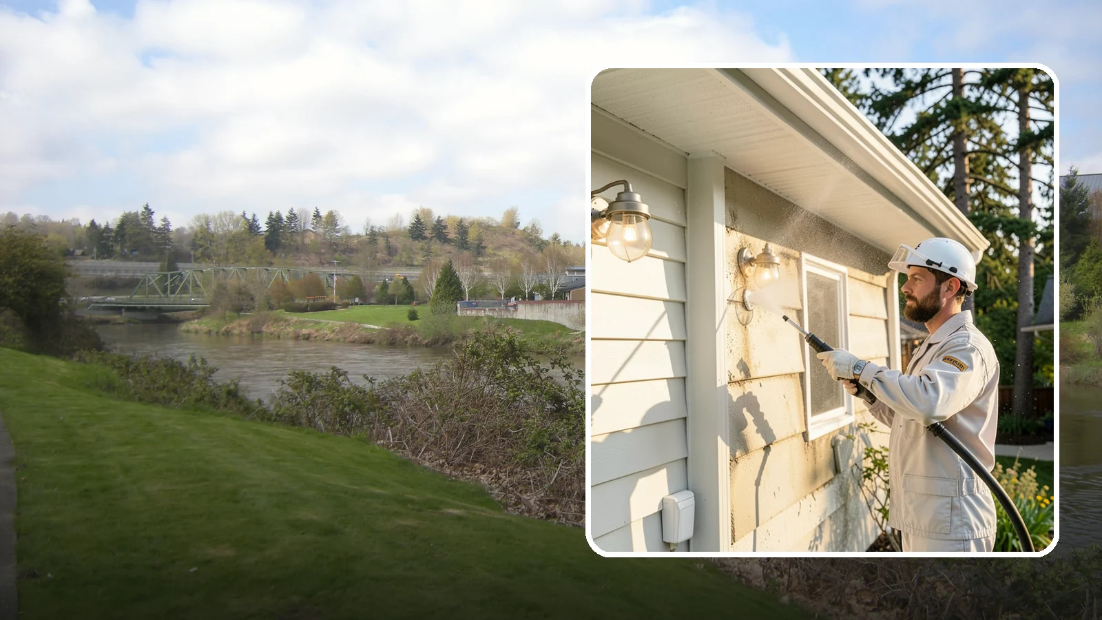 Exterior Light Fixture Cleaning in Tukwila, King County, WA - We hand clean porch and coach lights to clear cobwebs, insect debris, and oxidation from glass and metal fixtures.