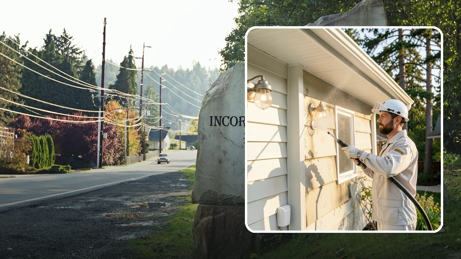 Exterior Light Fixture Cleaning in Wilkeson, Pierce County, WA - We hand clean porch and coach lights to clear cobwebs, insect debris, and oxidation from glass and metal fixtures.