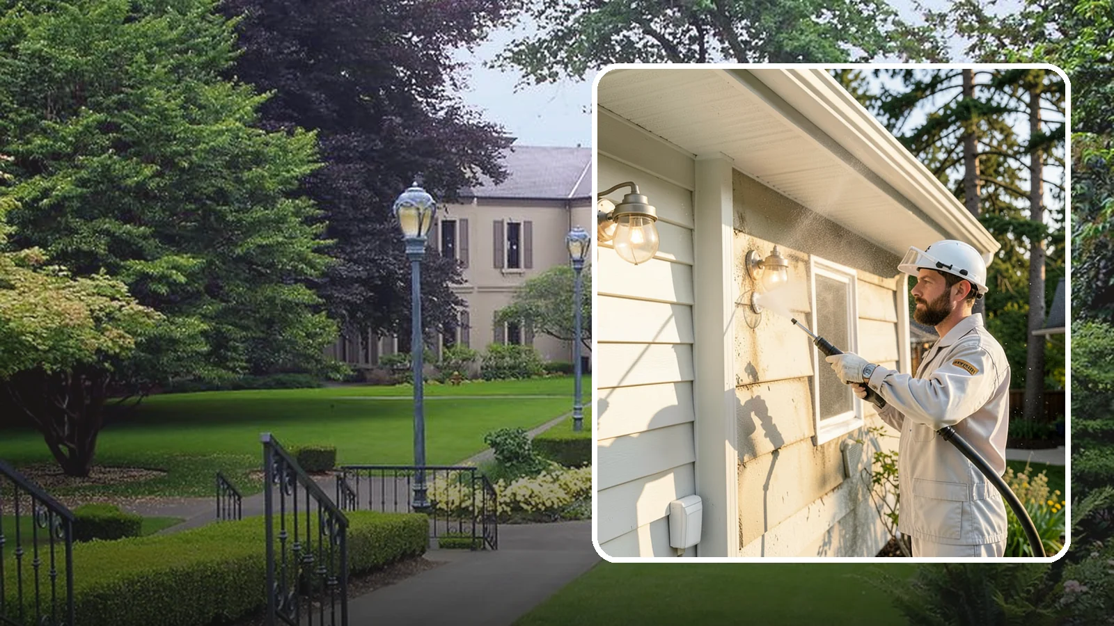 Exterior Light Fixture Cleaning in Woodinville, King County, WA - We hand clean porch and coach lights to clear cobwebs, insect debris, and oxidation from glass and metal fixtures.