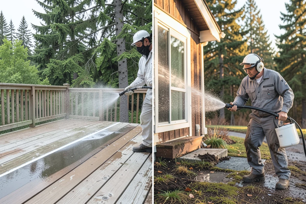 Exterior Light Fixture Cleaning in Woodinville, King County, WA - Power-off confirmation and gentle debris removal
