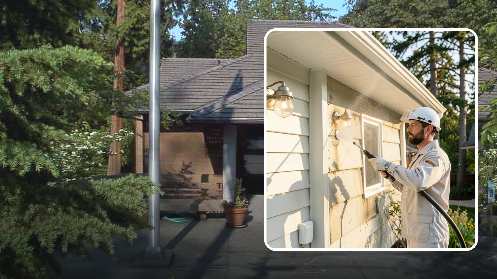 Exterior Light Fixture Cleaning in Yarrow Point, King County, WA - We hand clean porch and coach lights to clear cobwebs, insect debris, and oxidation from glass and metal fixtures.