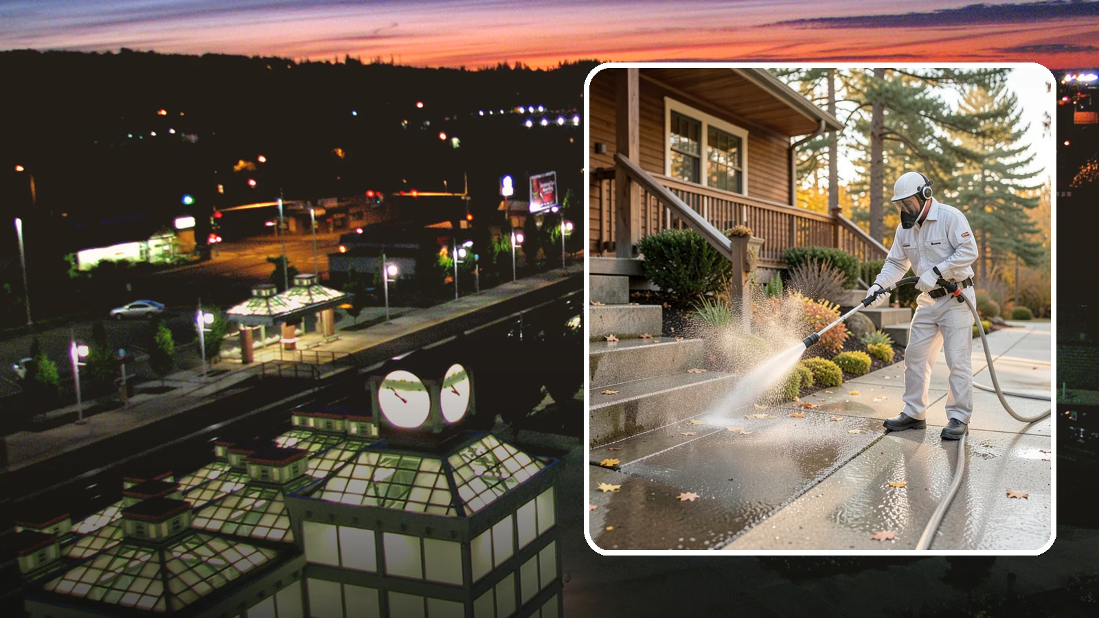 Exterior Stairs Cleaning in Auburn, King County, WA - We pressure wash exterior stairs to remove the moss and slick film that make outdoor steps hazardous in wet weather.