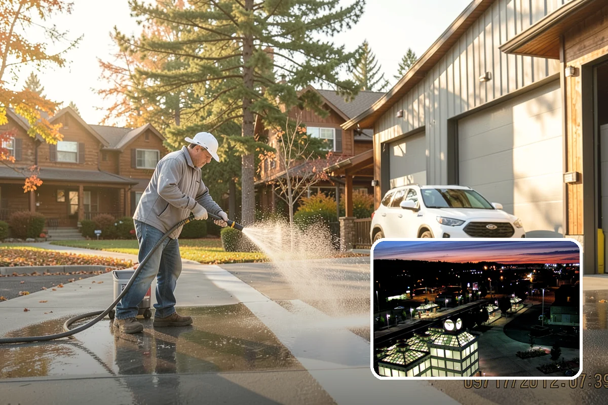 Exterior Stairs Cleaning in Auburn, King County, WA - Restores traction by removing slick moss from treads