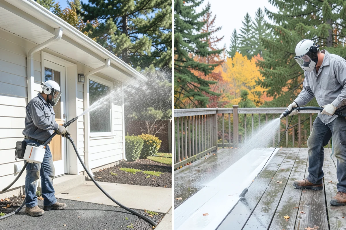 Exterior Stairs Cleaning in Beaux Arts Village, King County, WA - Clear debris and inspect steps for damage