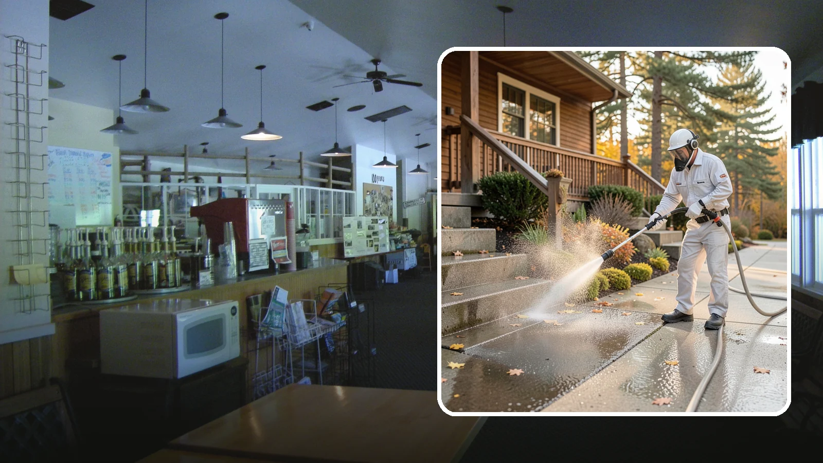 Exterior Stairs Cleaning in Black Diamond, King County, WA - We pressure wash exterior stairs to remove the moss and slick film that make outdoor steps hazardous in wet weather.