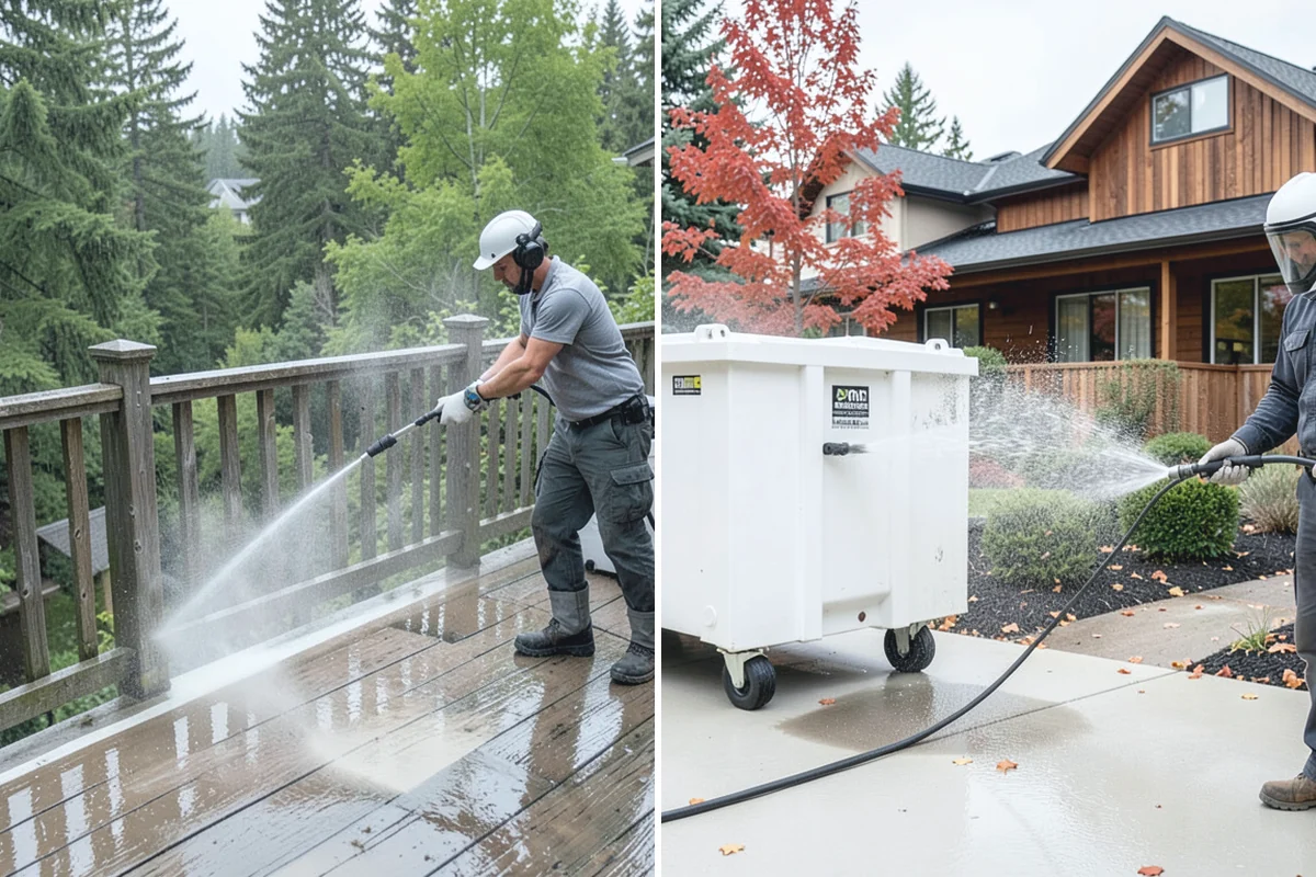 Exterior Stairs Cleaning in Bonney Lake, Pierce County, WA - Clear debris and inspect steps for damage