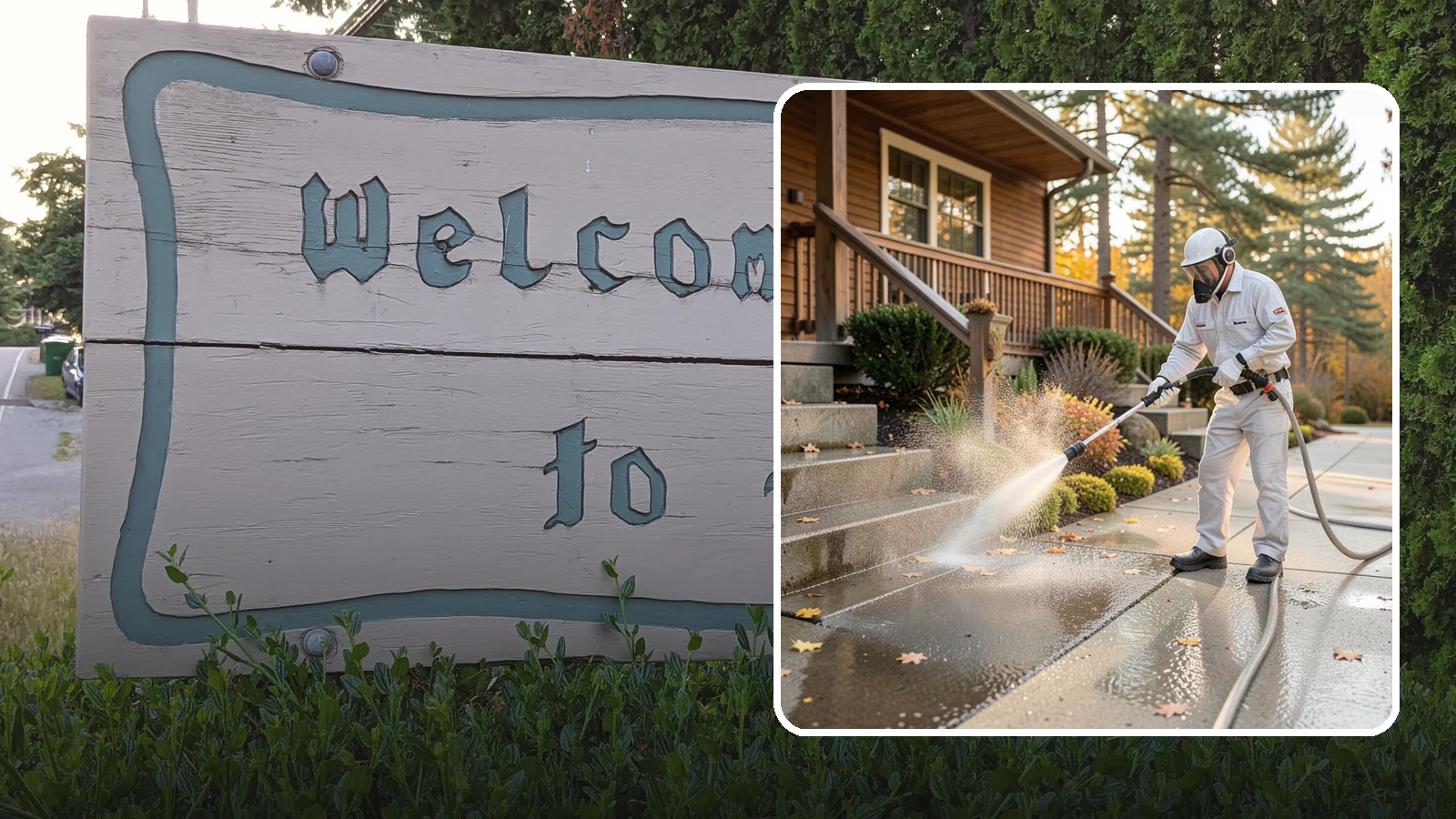 Exterior Stairs Cleaning in Brier, Snohomish County, WA - We pressure wash exterior stairs to remove the moss and slick film that make outdoor steps hazardous in wet weather.