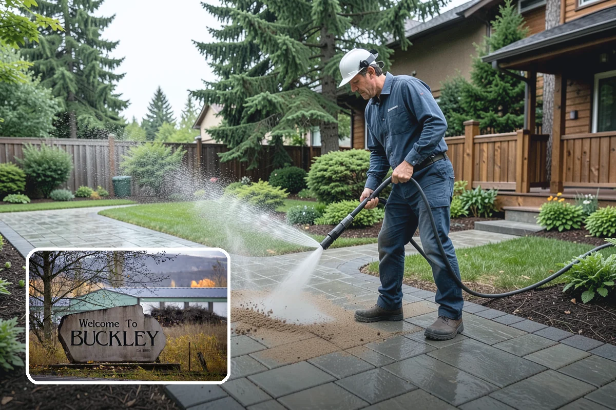 Exterior Stairs Cleaning in Buckley, Pierce County, WA - Restores traction by removing slick moss from treads