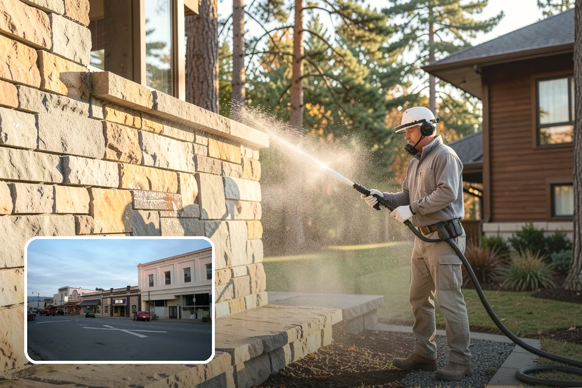 Exterior Stairs Cleaning in Burlington, Skagit County, WA - Restores traction by removing slick moss from treads