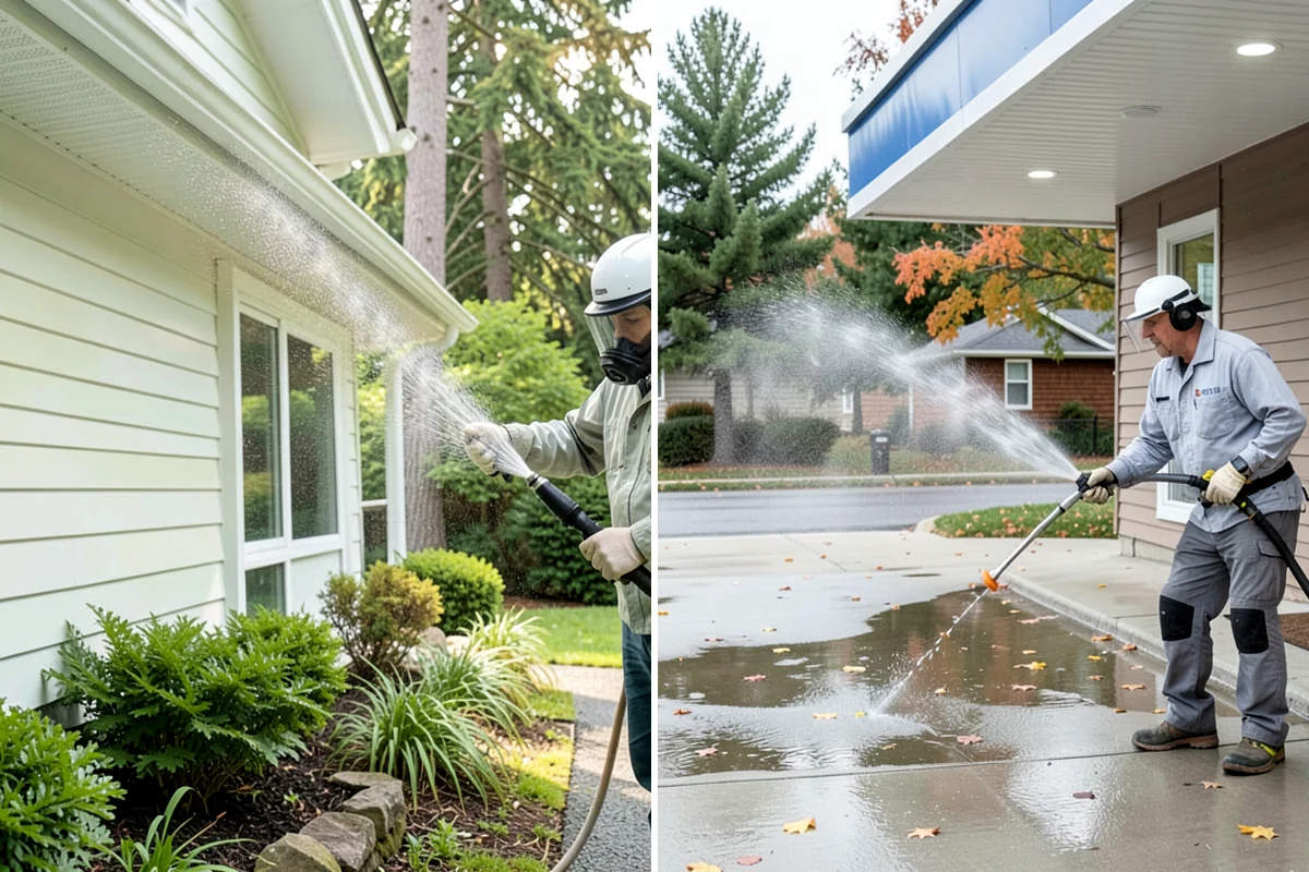 Exterior Stairs Cleaning in Clyde Hill, King County, WA - Clear debris and inspect steps for damage