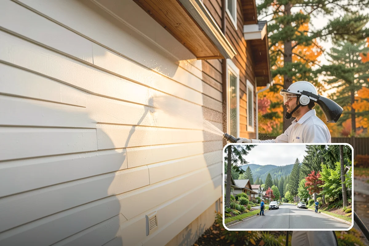 Exterior Stairs Cleaning in Darrington, Snohomish County, WA - Restores traction by removing slick moss from treads
