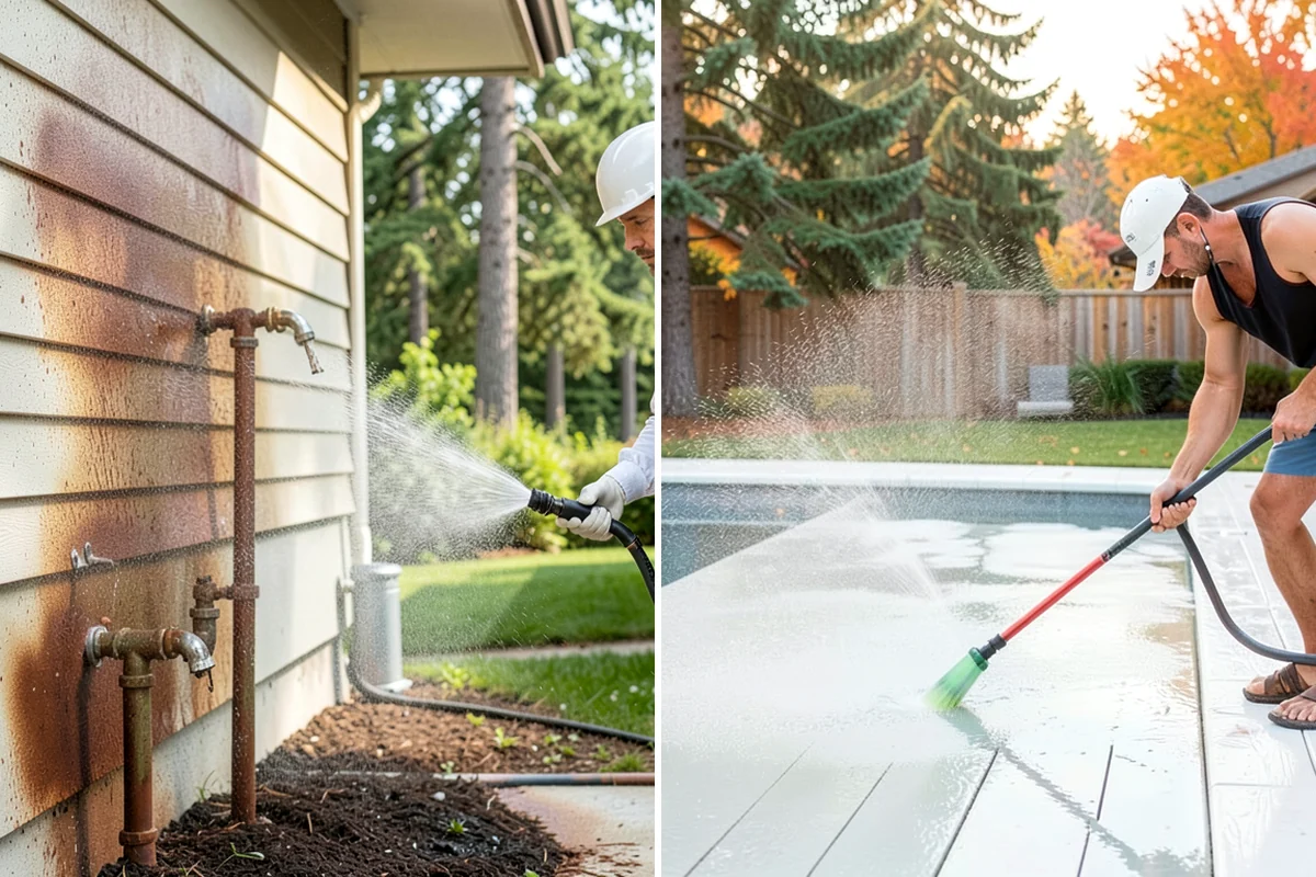 Exterior Stairs Cleaning in DuPont, Pierce County, WA - Clear debris and inspect steps for damage