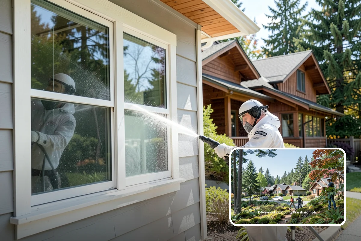 Exterior Stairs Cleaning in Edgewood, Pierce County, WA - Restores traction by removing slick moss from treads