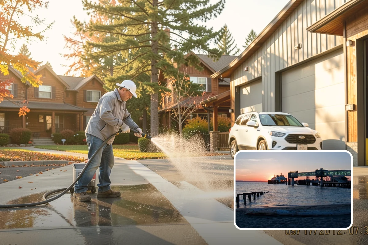 Exterior Stairs Cleaning in Edmonds, Snohomish County, WA - Restores traction by removing slick moss from treads