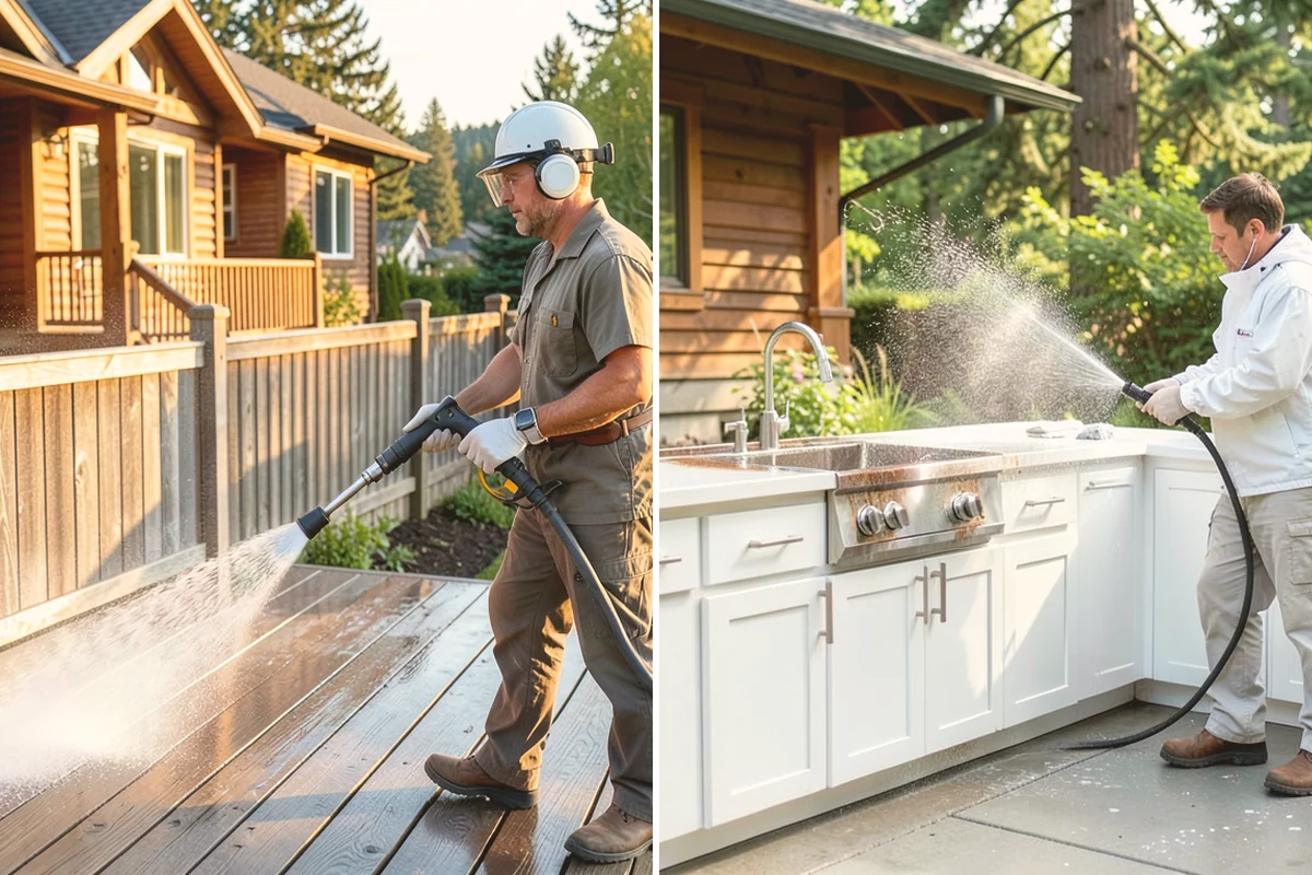 Exterior Stairs Cleaning in Edmonds, Snohomish County, WA - Clear debris and inspect steps for damage