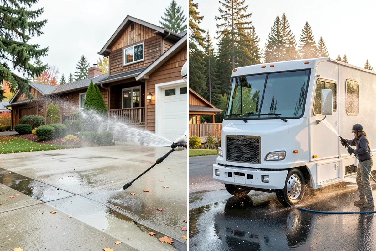 Exterior Stairs Cleaning in Gig Harbor, Pierce County, WA - Clear debris and inspect steps for damage
