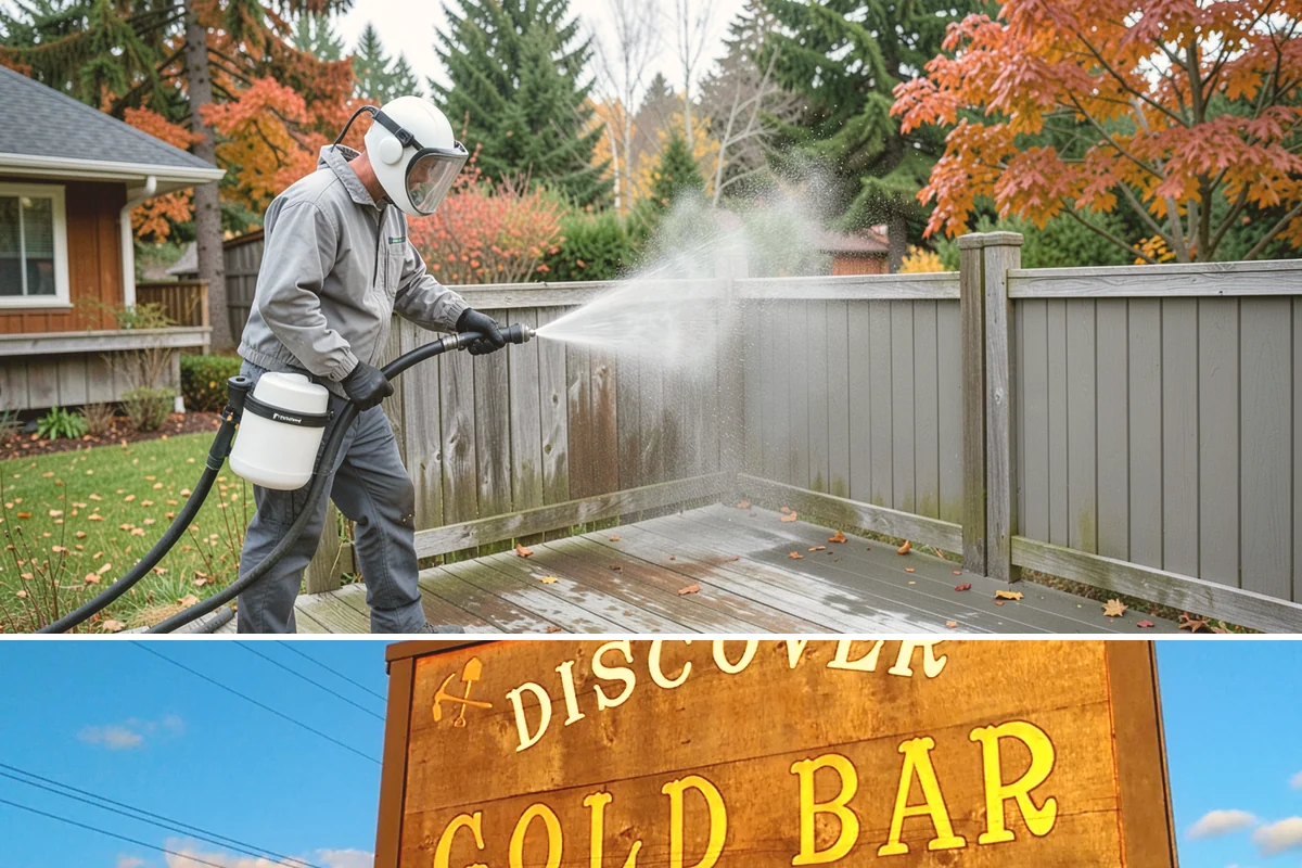 Exterior Stairs Cleaning in Gold Bar, Snohomish County, WA - Clean exterior stairs in fall and spring, the seasons when moss growth peaks and slip risk is highest.