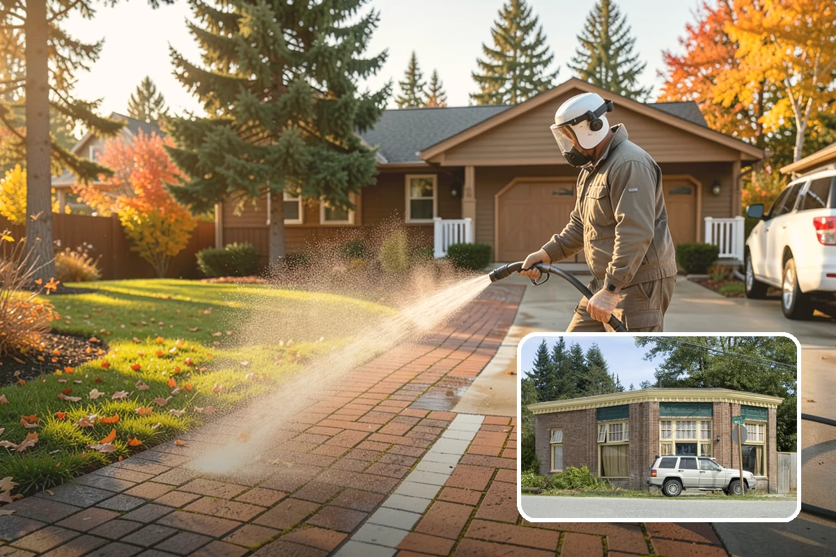 Exterior Stairs Cleaning in Hamilton, Skagit County, WA - Restores traction by removing slick moss from treads