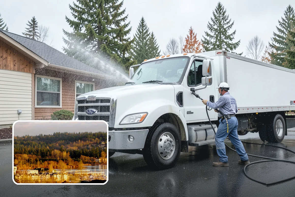 Exterior Stairs Cleaning in Kenmore, King County, WA - Restores traction by removing slick moss from treads