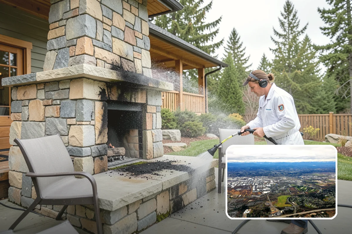 Exterior Stairs Cleaning in Kent, King County, WA - Restores traction by removing slick moss from treads