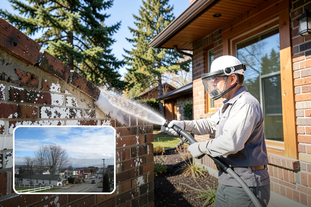 Exterior Stairs Cleaning in Langley, Island County, WA - Restores traction by removing slick moss from treads