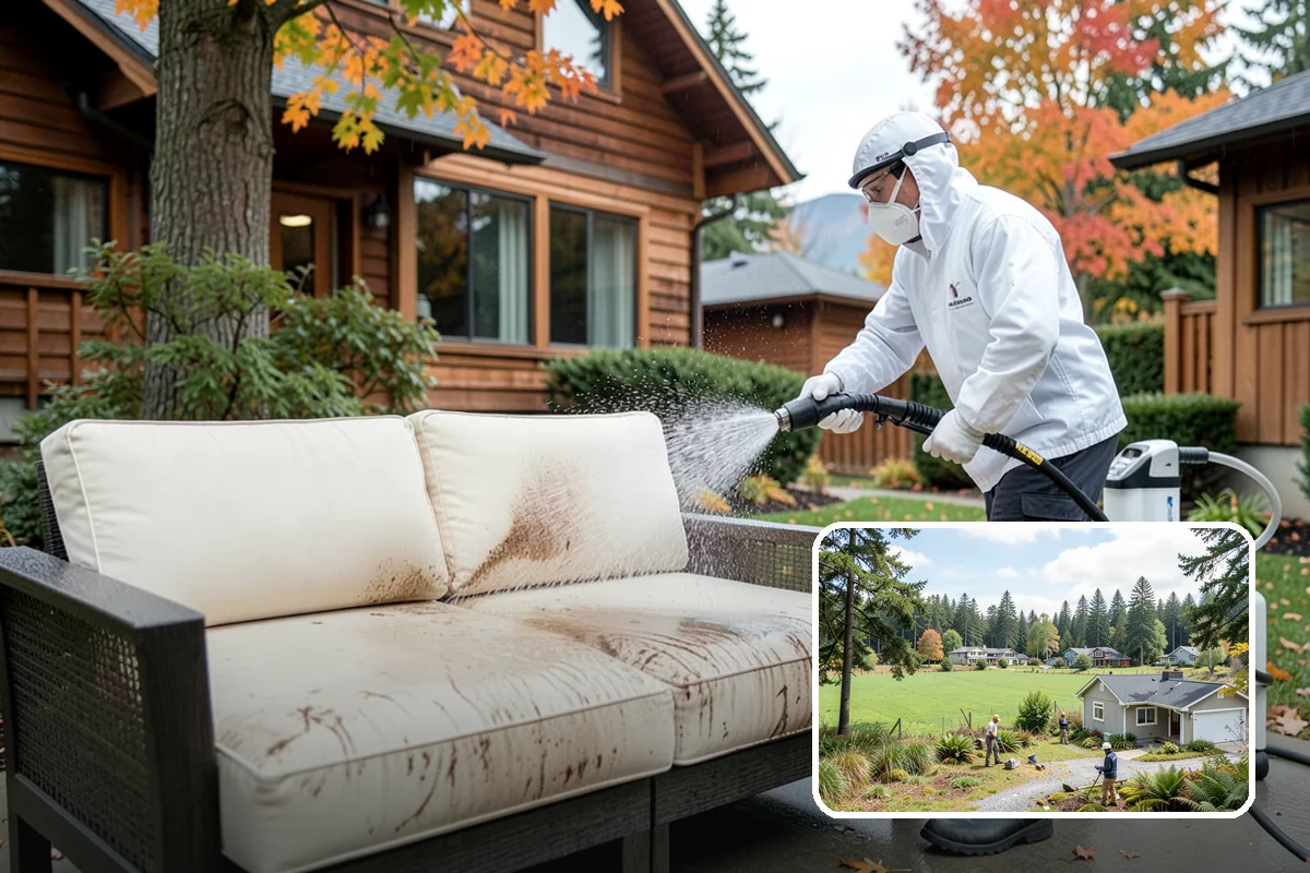 Exterior Stairs Cleaning in Lyman, Skagit County, WA - Restores traction by removing slick moss from treads