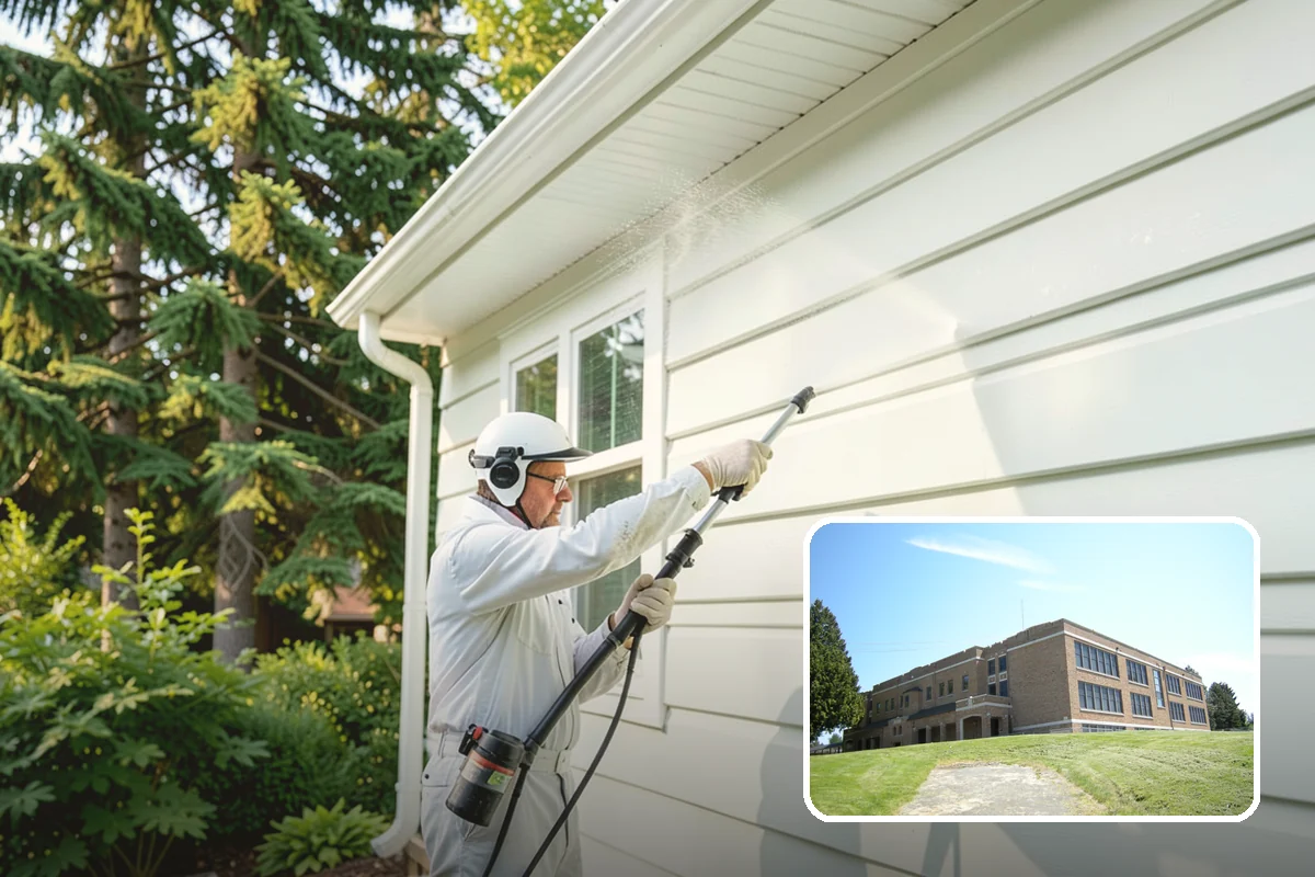 Exterior Stairs Cleaning in Maple Valley, King County, WA - Restores traction by removing slick moss from treads