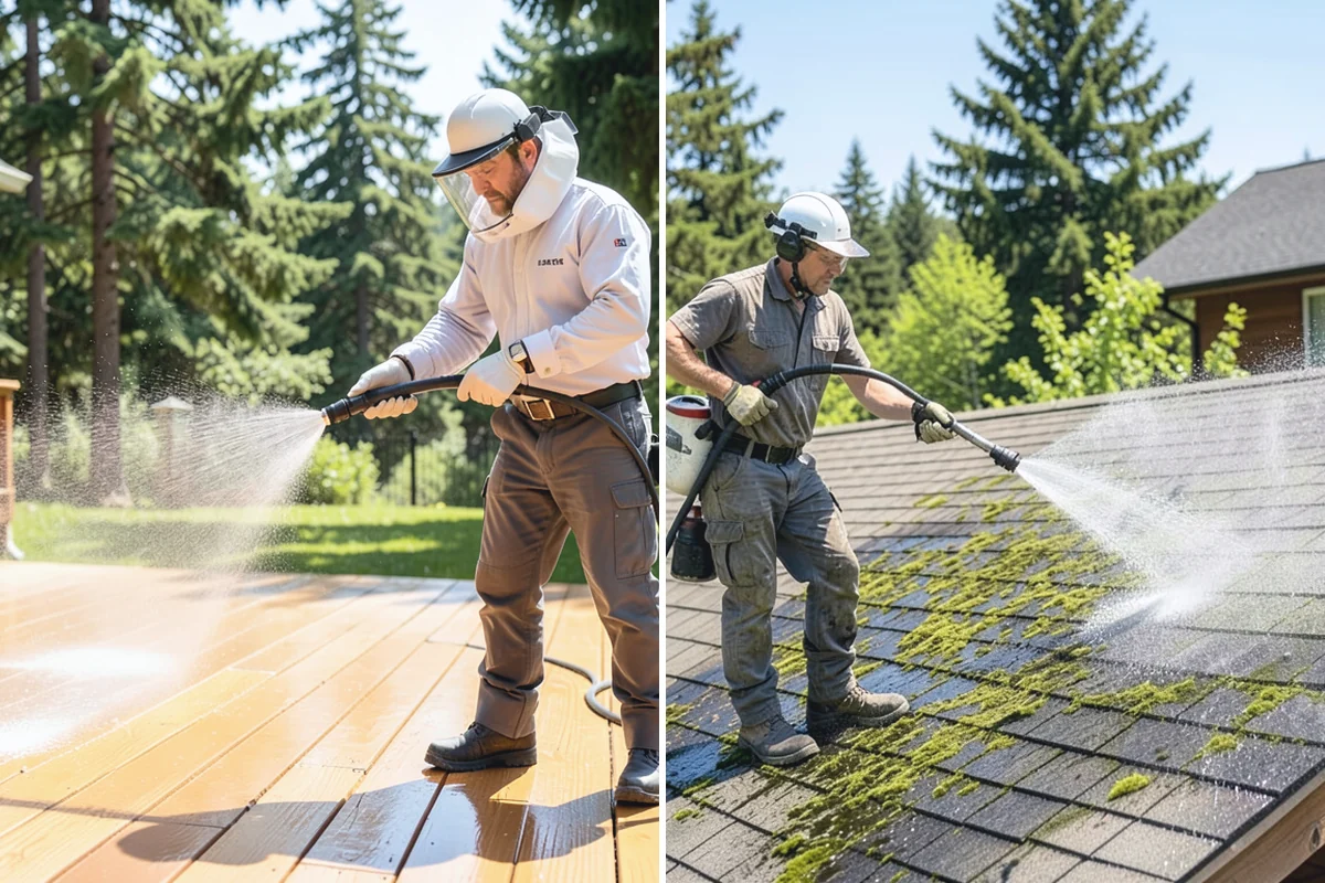 Exterior Stairs Cleaning in Marysville, Snohomish County, WA - Clear debris and inspect steps for damage