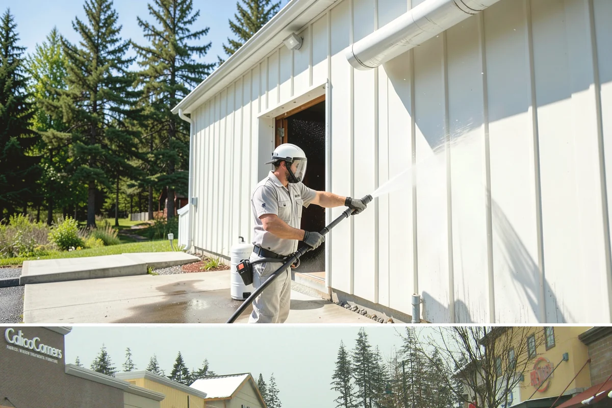 Exterior Stairs Cleaning in Mill Creek, Snohomish County, WA - Clean exterior stairs in fall and spring, the seasons when moss growth peaks and slip risk is highest.