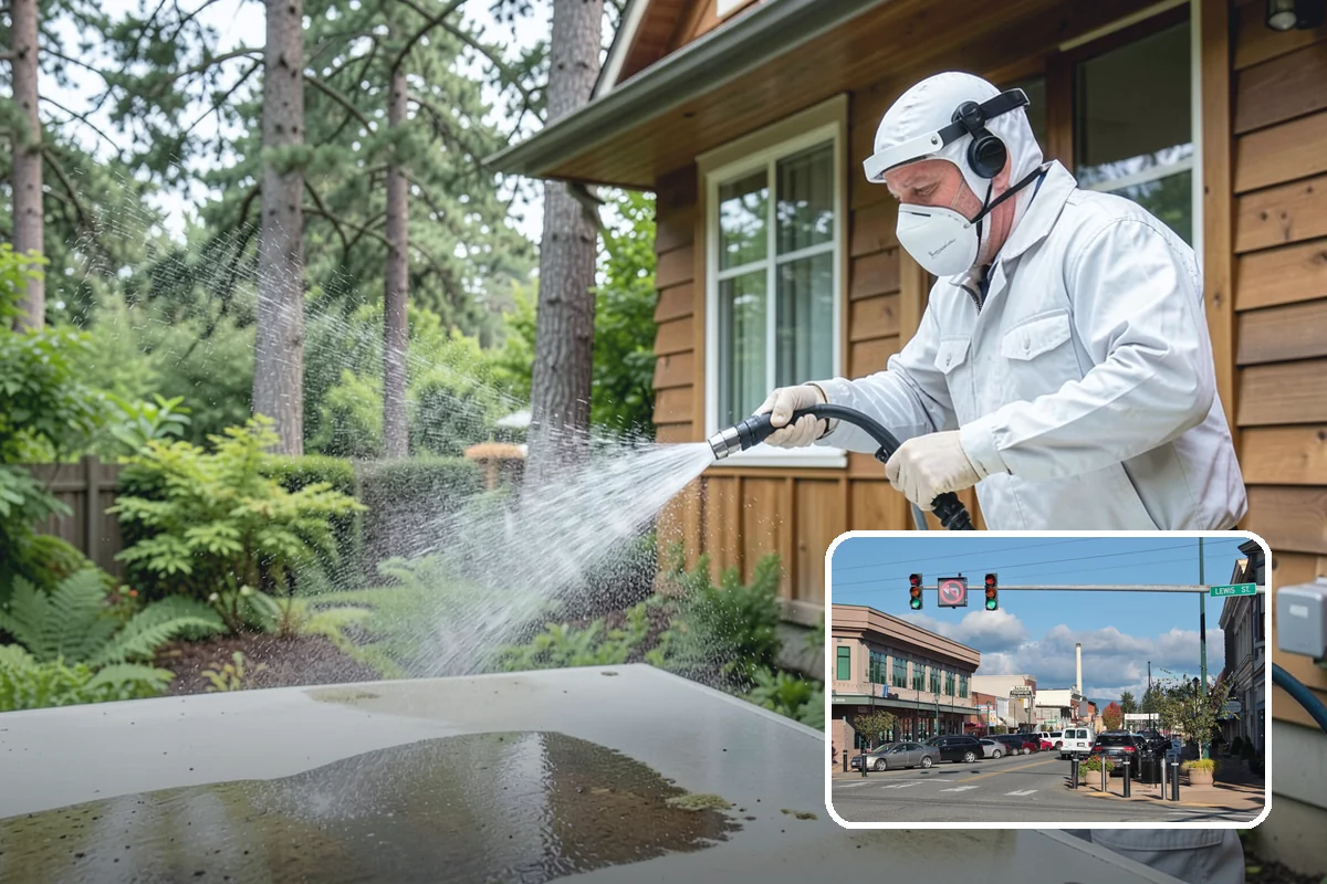 Exterior Stairs Cleaning in Monroe, Snohomish County, WA - Restores traction by removing slick moss from treads