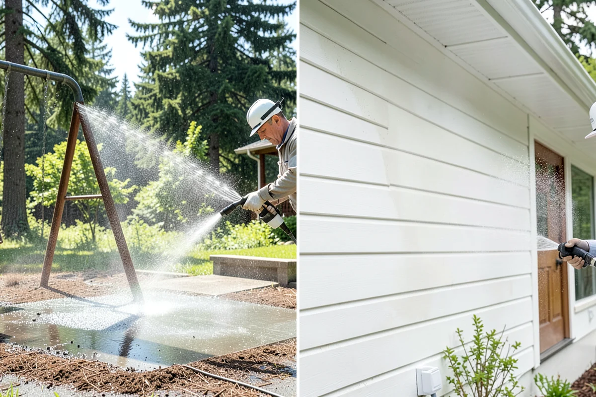 Exterior Stairs Cleaning in Normandy Park, King County, WA - Clear debris and inspect steps for damage