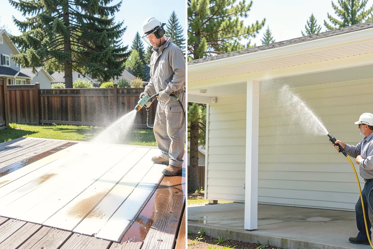 Exterior Stairs Cleaning in North Bend, King County, WA - Clear debris and inspect steps for damage