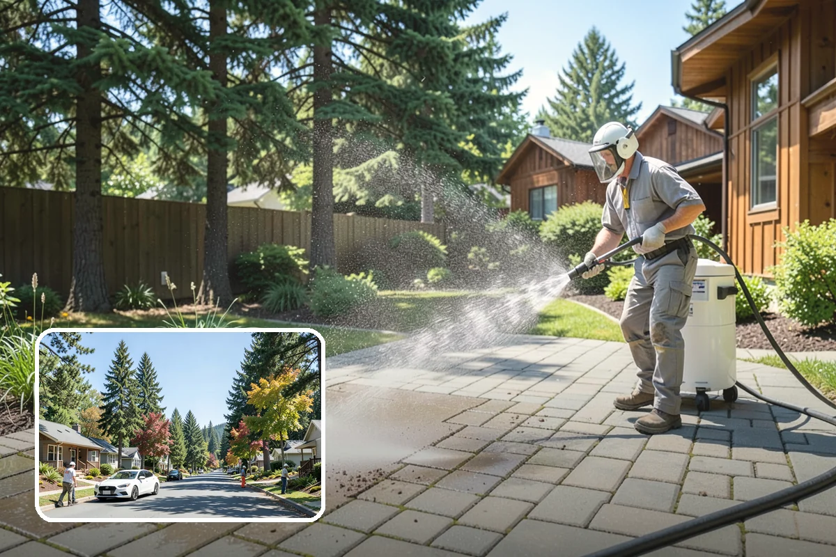 Exterior Stairs Cleaning in Orting, Pierce County, WA - Restores traction by removing slick moss from treads