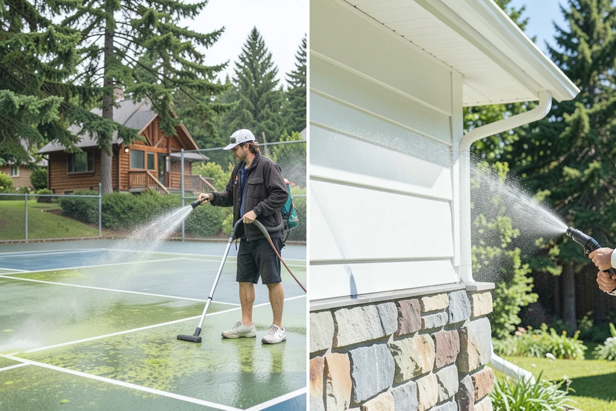 Exterior Stairs Cleaning in Renton, King County, WA - Clear debris and inspect steps for damage