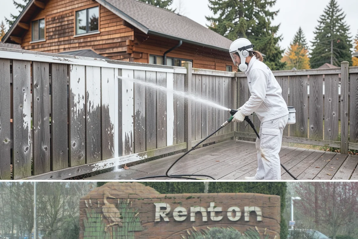 Exterior Stairs Cleaning in Renton, King County, WA - Clean exterior stairs in fall and spring, the seasons when moss growth peaks and slip risk is highest.