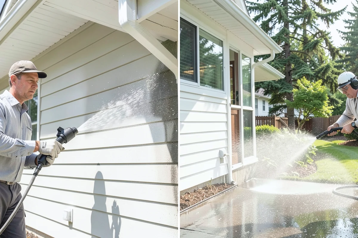 Exterior Stairs Cleaning in Roy, Pierce County, WA - Clear debris and inspect steps for damage