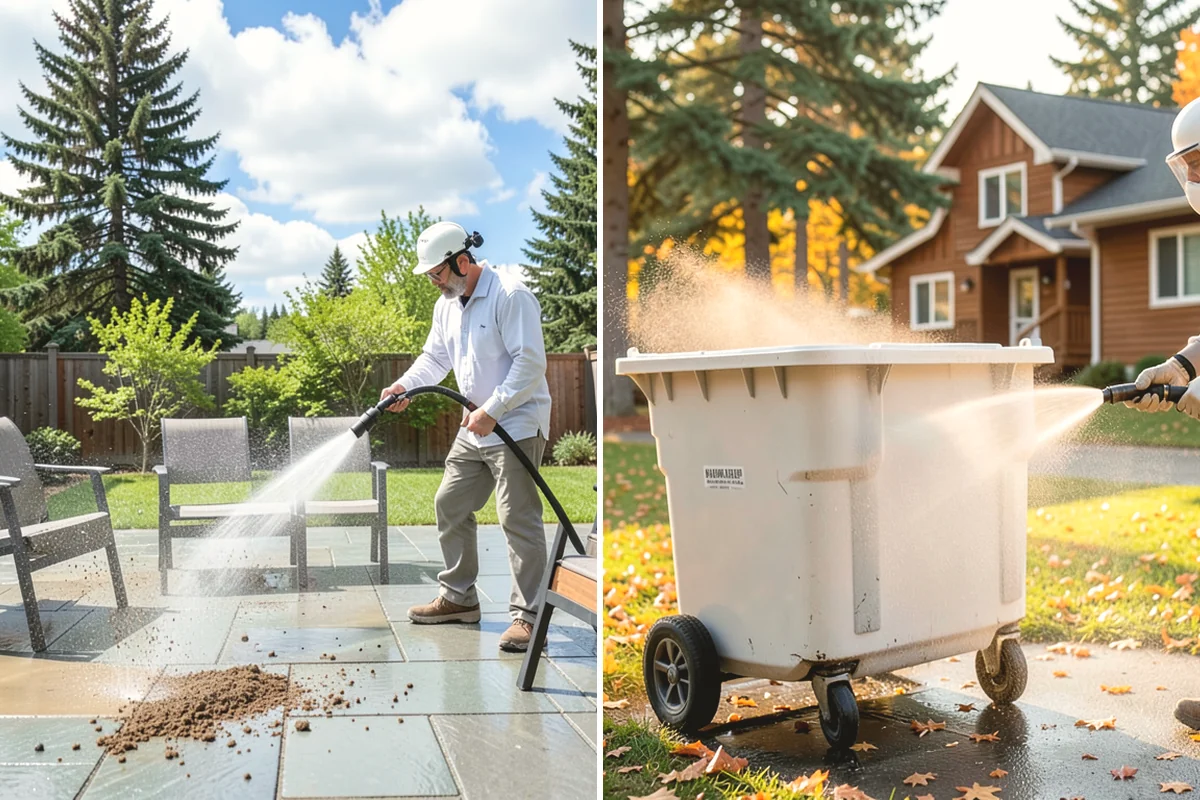 Exterior Stairs Cleaning in Ruston, Pierce County, WA - Clear debris and inspect steps for damage