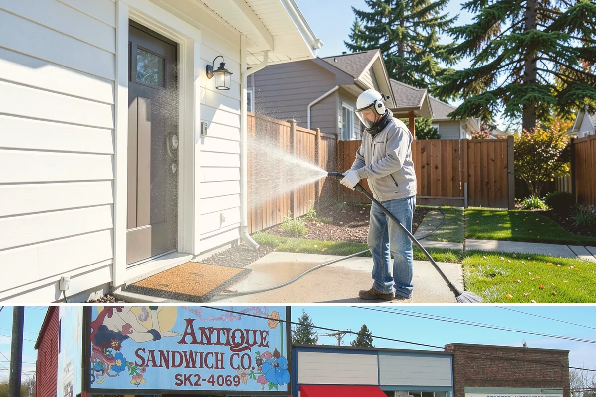 Exterior Stairs Cleaning in Ruston, Pierce County, WA - Clean exterior stairs in fall and spring, the seasons when moss growth peaks and slip risk is highest.