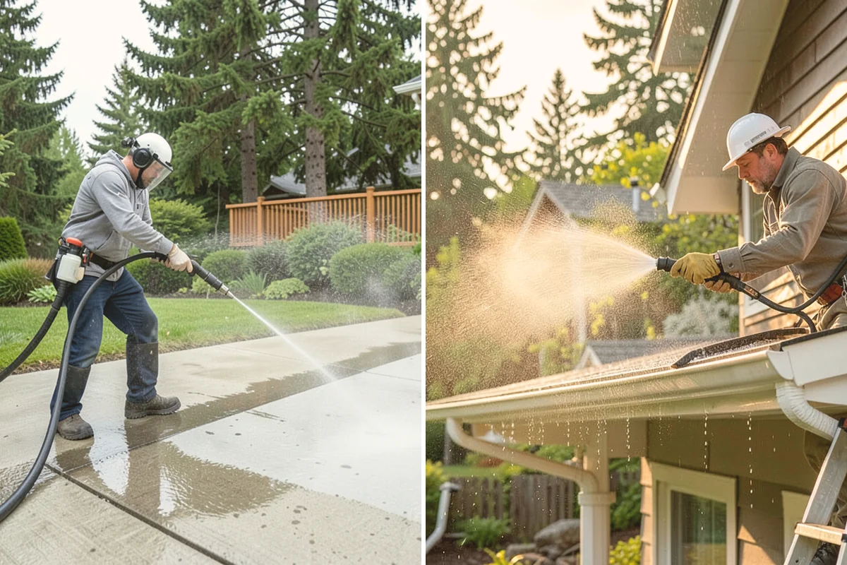 Exterior Stairs Cleaning in Sammamish, King County, WA - Clear debris and inspect steps for damage