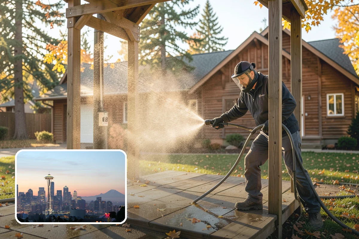 Exterior Stairs Cleaning in Seattle, King County, WA - Restores traction by removing slick moss from treads