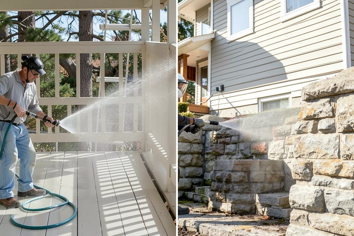 Exterior Stairs Cleaning in Seattle, King County, WA - Clear debris and inspect steps for damage