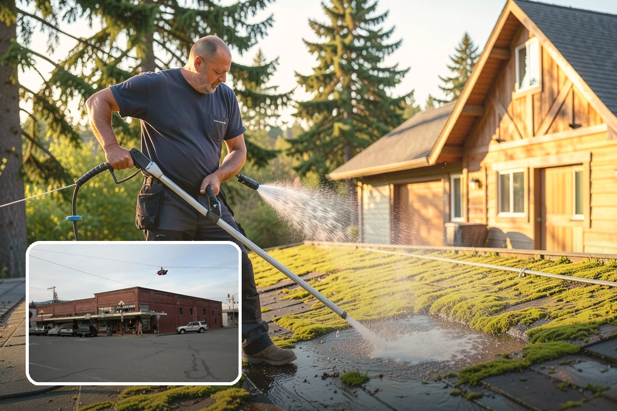 Exterior Stairs Cleaning in Sedro-Woolley, Skagit County, WA - Restores traction by removing slick moss from treads