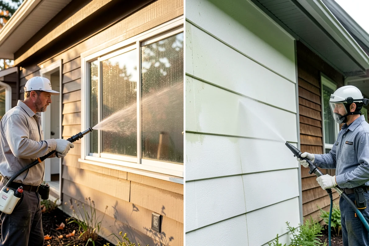 Exterior Stairs Cleaning in Shoreline, King County, WA - Clear debris and inspect steps for damage