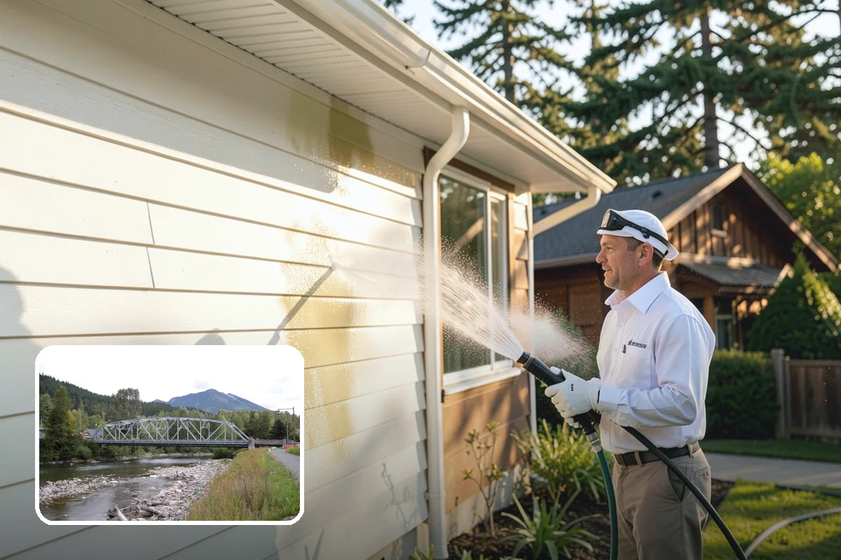 Exterior Stairs Cleaning in Skykomish, King County, WA - Restores traction by removing slick moss from treads
