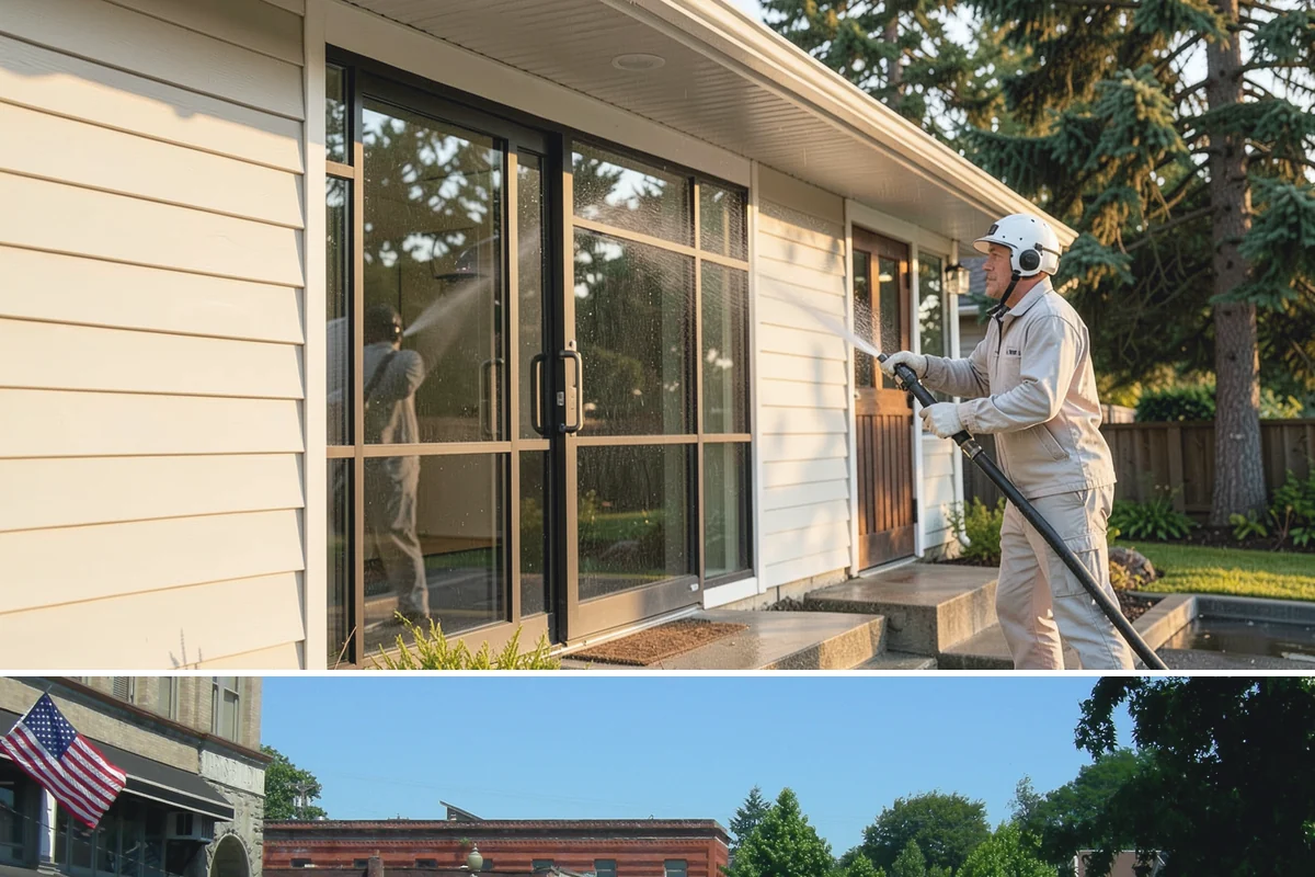 Exterior Stairs Cleaning in Snohomish, Snohomish County, WA - Clean exterior stairs in fall and spring, the seasons when moss growth peaks and slip risk is highest.