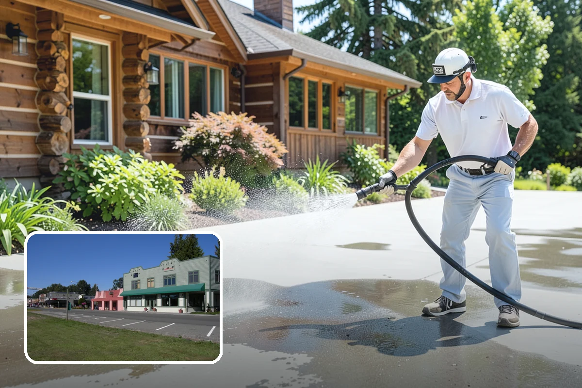 Exterior Stairs Cleaning in Snoqualmie, King County, WA - Restores traction by removing slick moss from treads