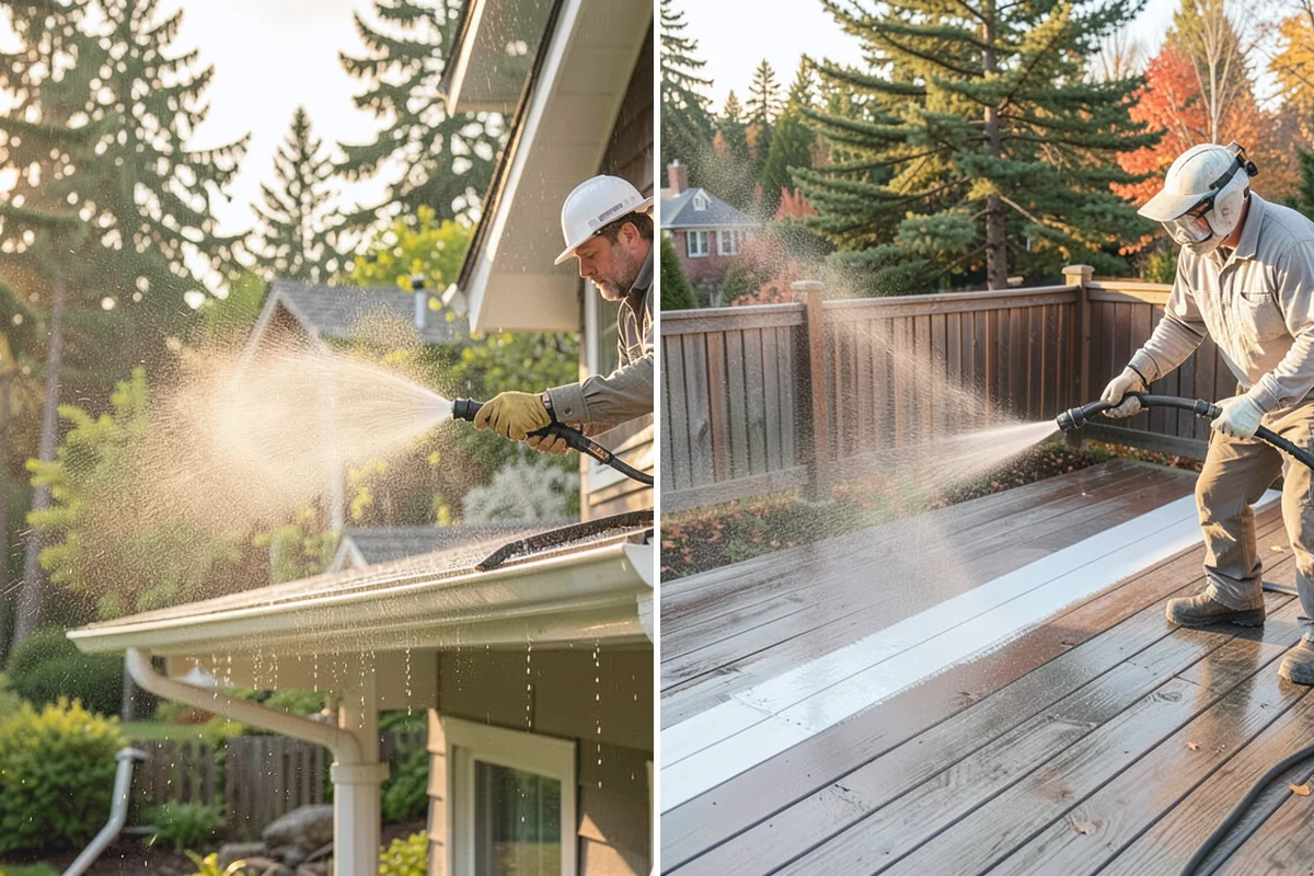 Exterior Stairs Cleaning in South Prairie, Pierce County, WA - Clear debris and inspect steps for damage